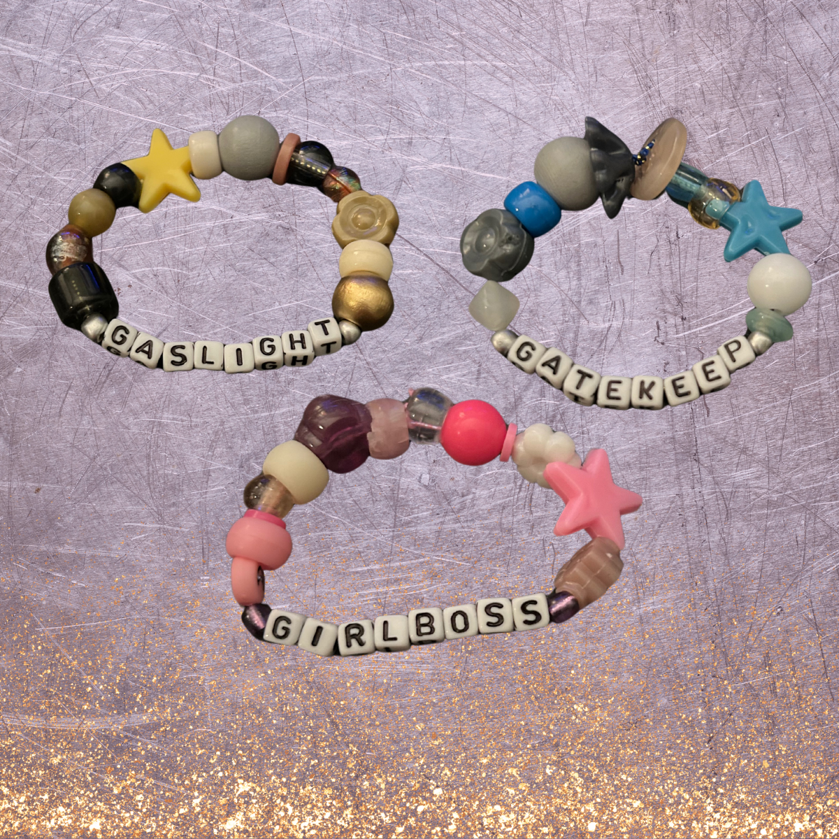 Gaslight Gatekeep Girlboss Bracelet Set